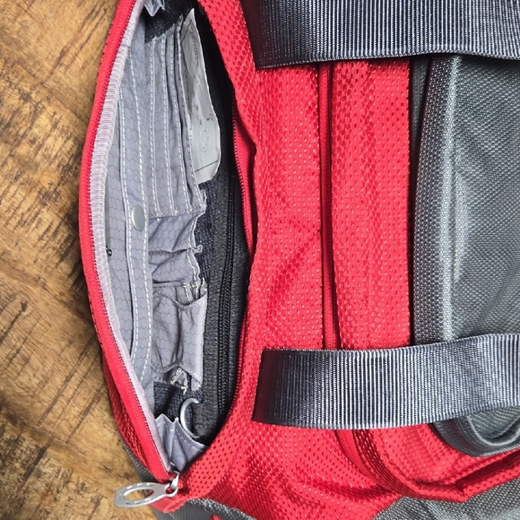 Tumi Red and Gray Men's Duffel Bag - Picture 5 of 16